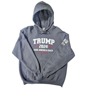 Trump Store Men's Hoodie Large Black Trump 2024 Take America Back Graphic